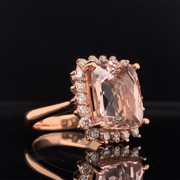 Tourmaline Rubellite Diamond Ring 14 kt 7.45 tcw Certified $5,950 013308 - Picture 10 of 12
